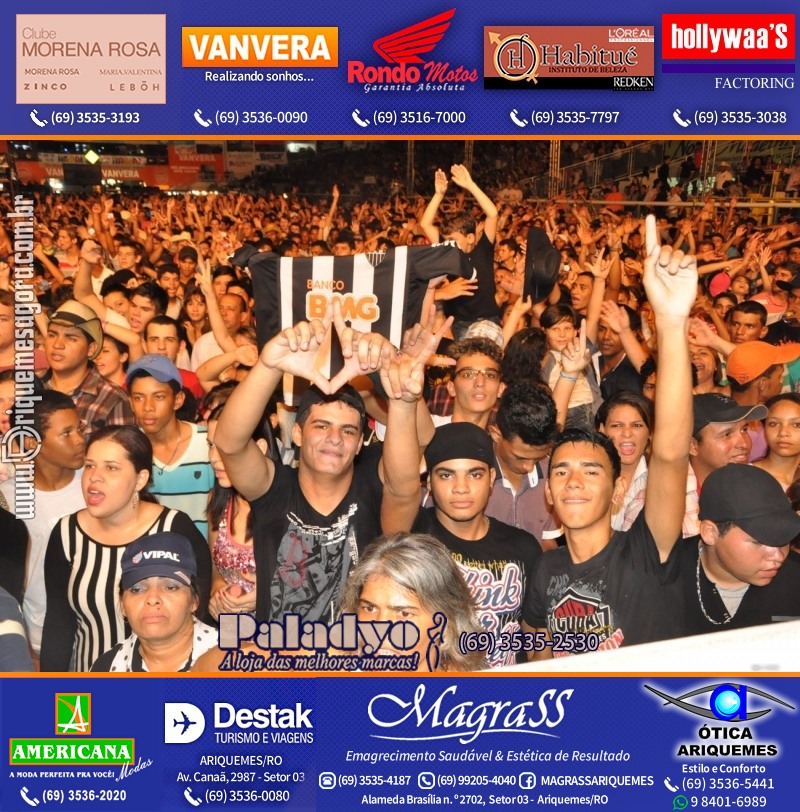 VAMOS LEMBRAR EXPOARI 2013 – Camarote & Galera & V8 na APA & Show com Jota Quest