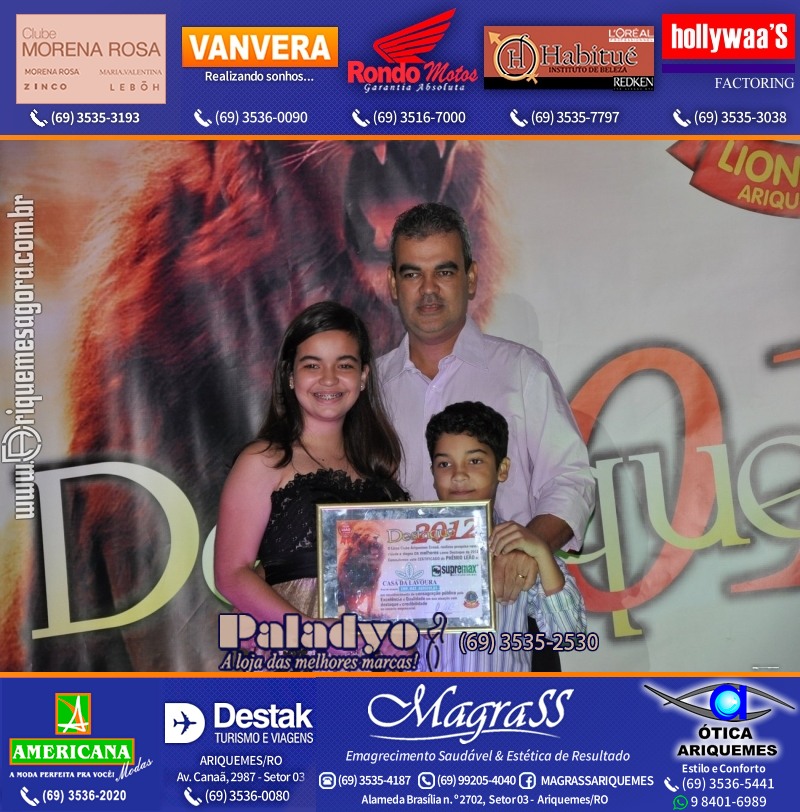 VAMOS LEMBRAR DESTAQUE 2012 - 16º PRÊMIO LEÃO - Realização Lions Clube Ariquemes Canaã Rondônia - Galera e Homenageados
