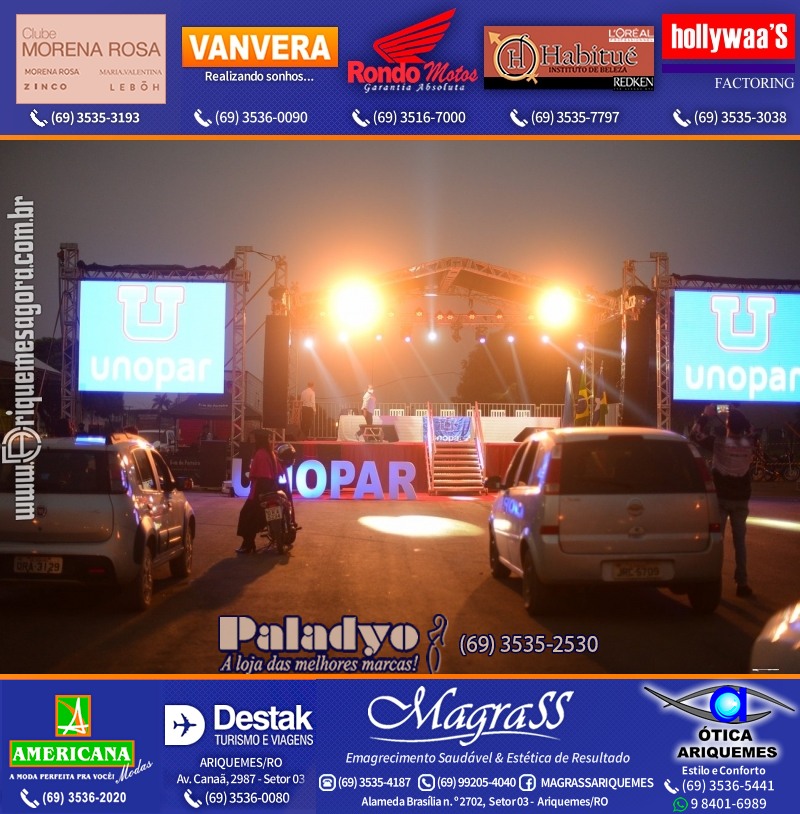 Formatura UNOPAR DRIVE-IN em Ariquemes Rondônia