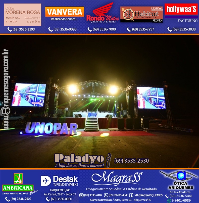 Formatura UNOPAR DRIVE-IN em Ariquemes Rondônia