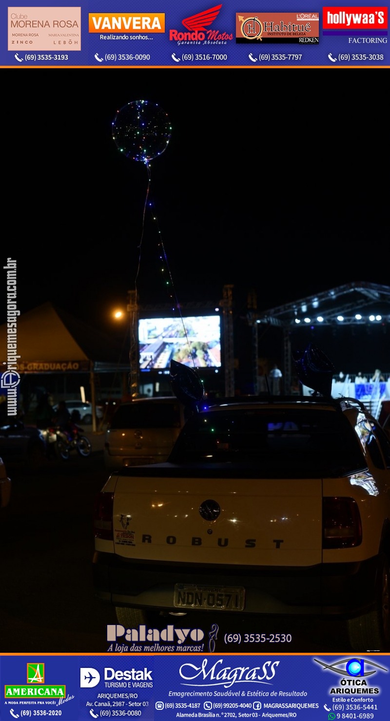 Formatura UNOPAR DRIVE-IN em Ariquemes Rondônia