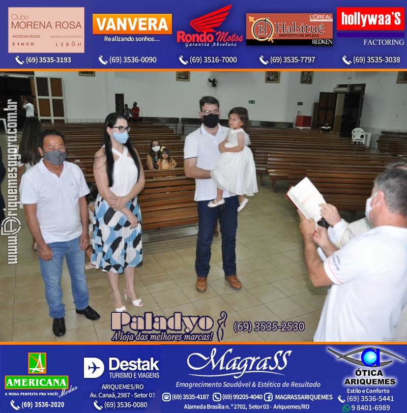 Batizado de Helena Kubotani Macedo na Paróquia São Francisco de Assis em Ariquemes