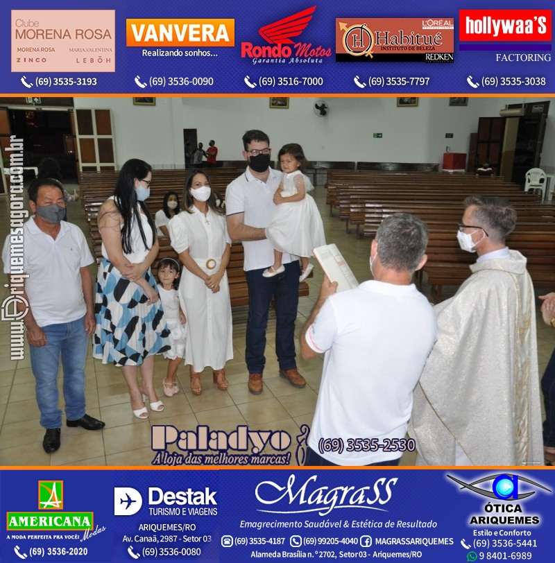 Batizado de Helena Kubotani Macedo na Paróquia São Francisco de Assis em Ariquemes