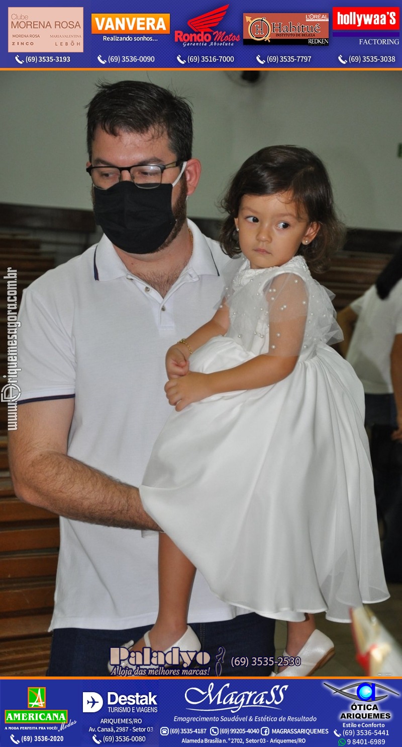 Batizado de Helena Kubotani Macedo na Paróquia São Francisco de Assis em Ariquemes