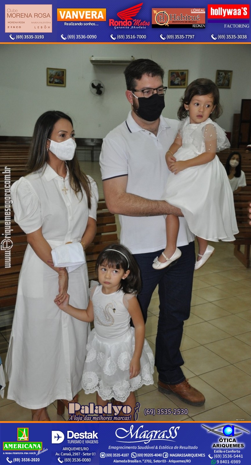 Batizado de Helena Kubotani Macedo na Paróquia São Francisco de Assis em Ariquemes
