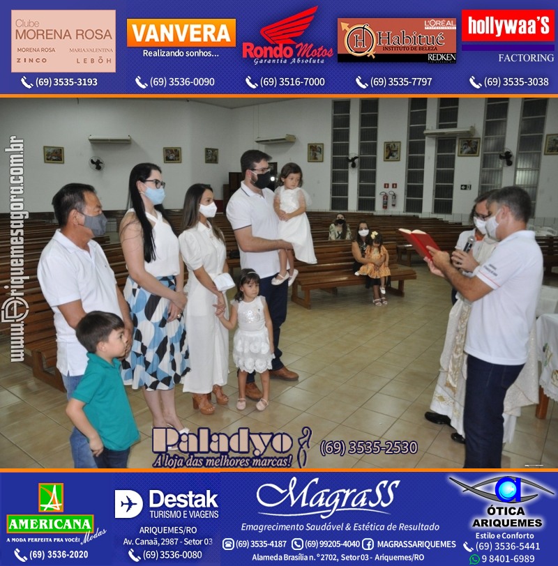 Batizado de Helena Kubotani Macedo na Paróquia São Francisco de Assis em Ariquemes