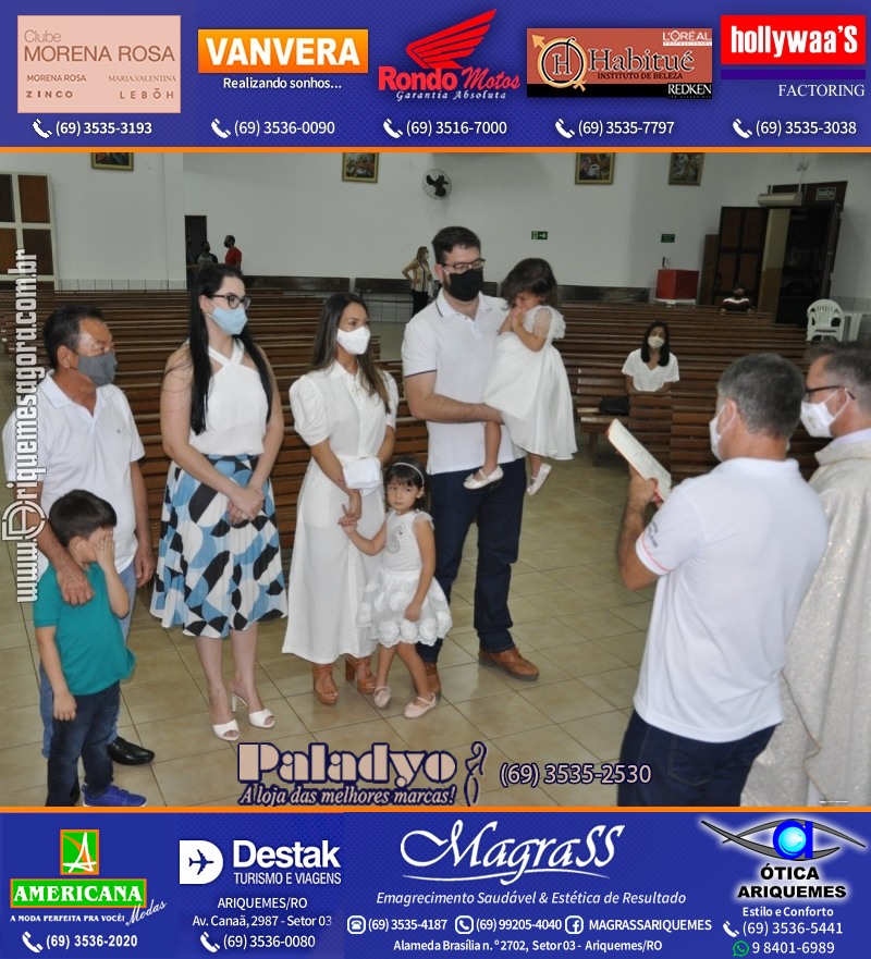 Batizado de Helena Kubotani Macedo na Paróquia São Francisco de Assis em Ariquemes