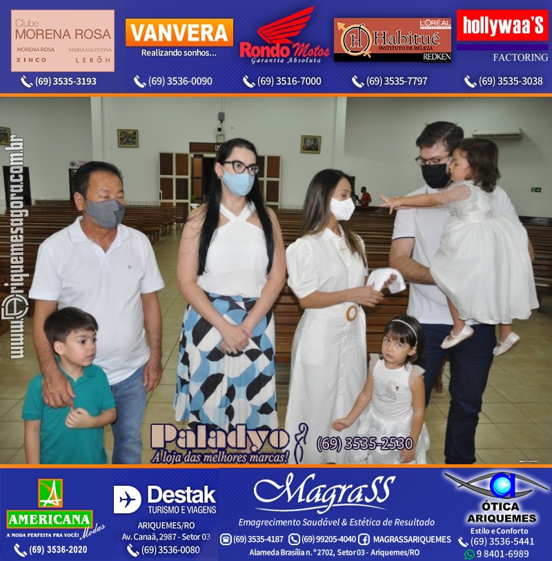 Batizado de Helena Kubotani Macedo na Paróquia São Francisco de Assis em Ariquemes