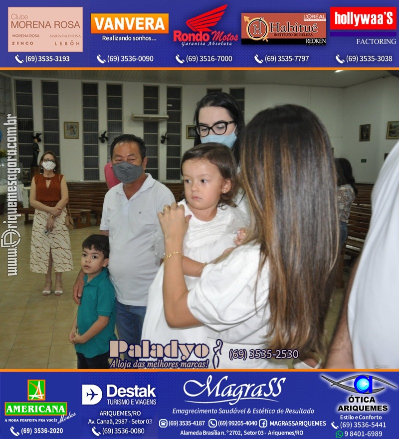 Batizado de Helena Kubotani Macedo na Paróquia São Francisco de Assis em Ariquemes