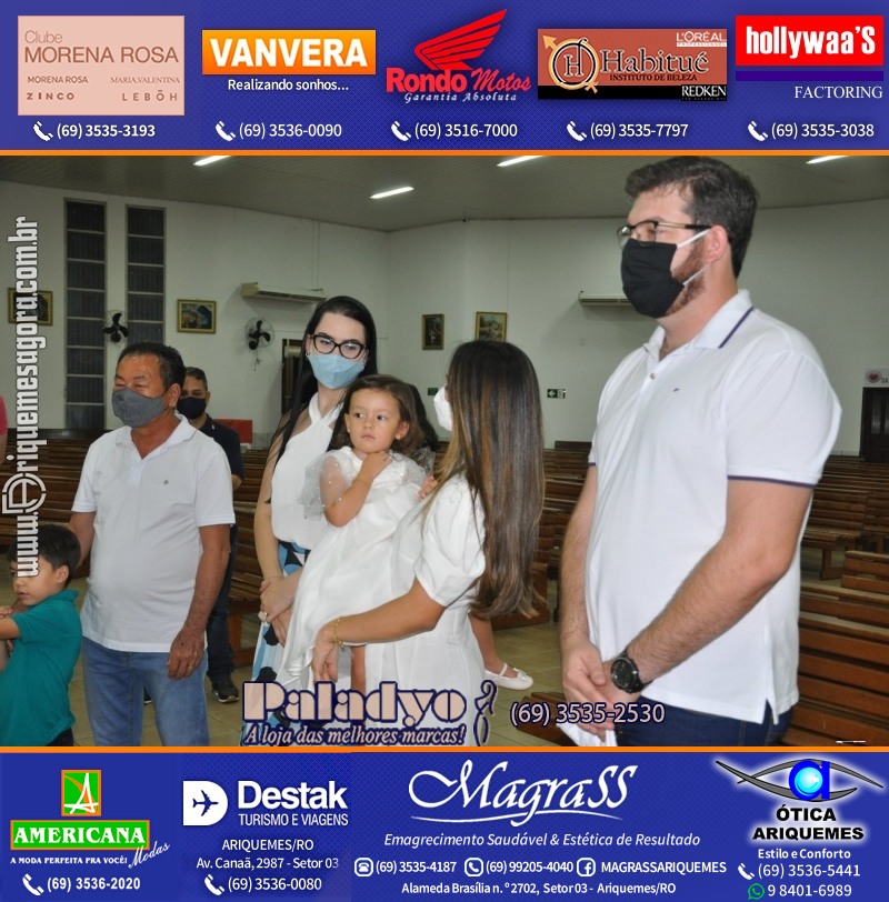 Batizado de Helena Kubotani Macedo na Paróquia São Francisco de Assis em Ariquemes