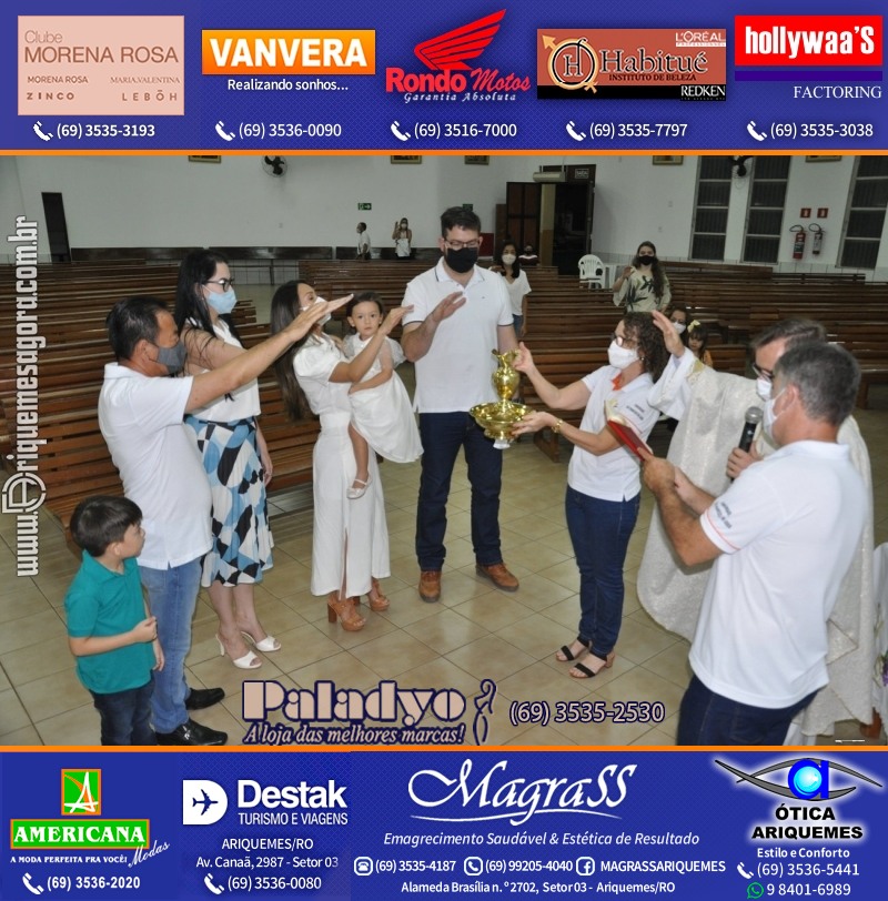 Batizado de Helena Kubotani Macedo na Paróquia São Francisco de Assis em Ariquemes