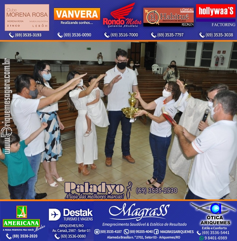 Batizado de Helena Kubotani Macedo na Paróquia São Francisco de Assis em Ariquemes