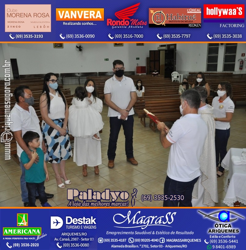Batizado de Helena Kubotani Macedo na Paróquia São Francisco de Assis em Ariquemes