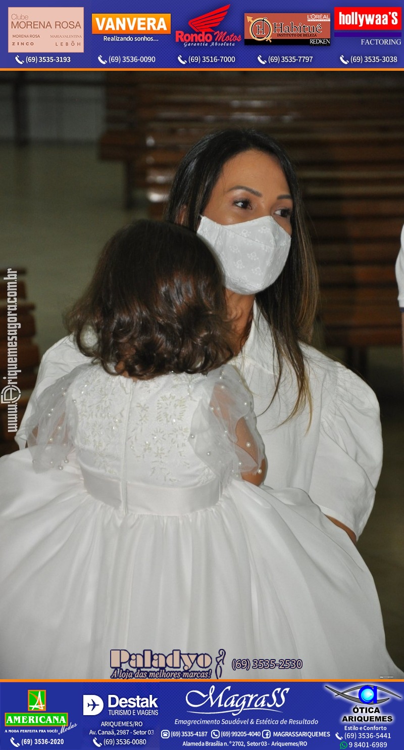 Batizado de Helena Kubotani Macedo na Paróquia São Francisco de Assis em Ariquemes