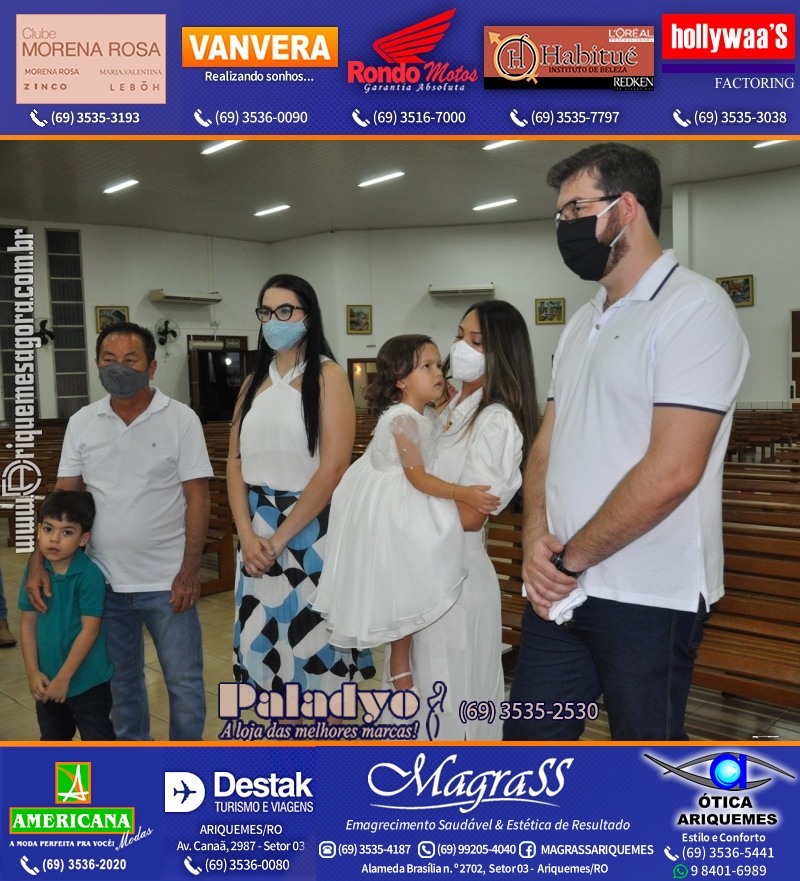 Batizado de Helena Kubotani Macedo na Paróquia São Francisco de Assis em Ariquemes