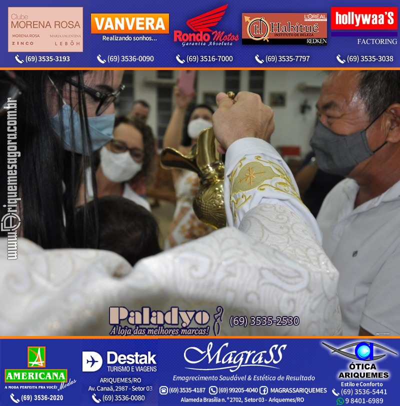 Batizado de Helena Kubotani Macedo na Paróquia São Francisco de Assis em Ariquemes