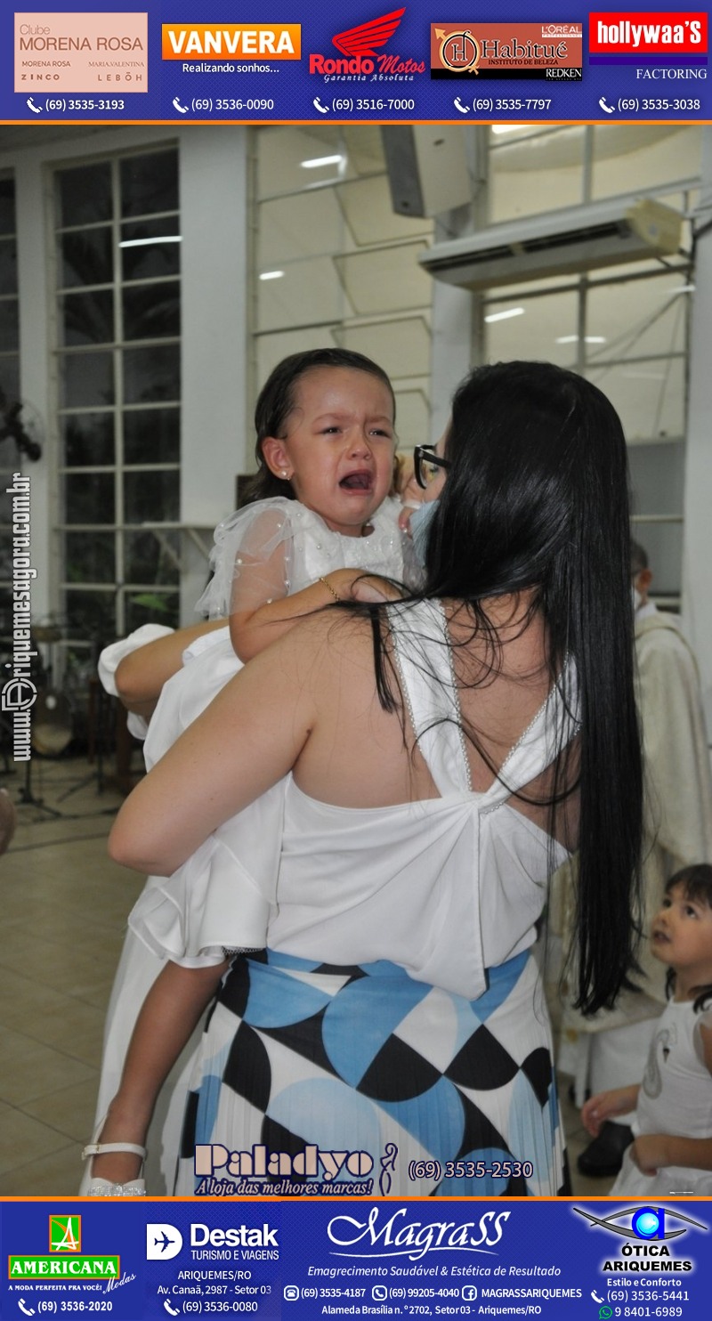 Batizado de Helena Kubotani Macedo na Paróquia São Francisco de Assis em Ariquemes
