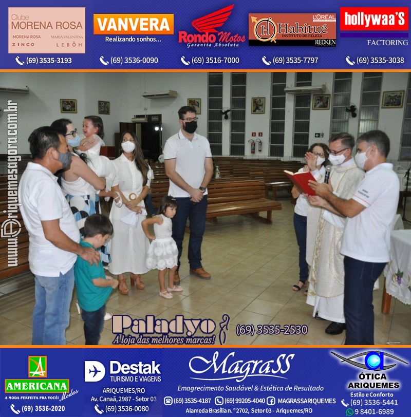 Batizado de Helena Kubotani Macedo na Paróquia São Francisco de Assis em Ariquemes