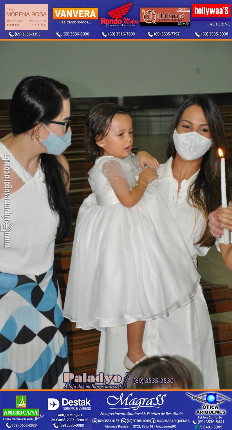 Batizado de Helena Kubotani Macedo na Paróquia São Francisco de Assis em Ariquemes
