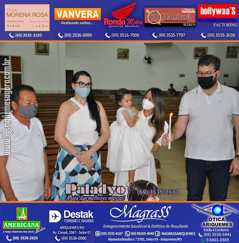 Batizado de Helena Kubotani Macedo na Paróquia São Francisco de Assis em Ariquemes