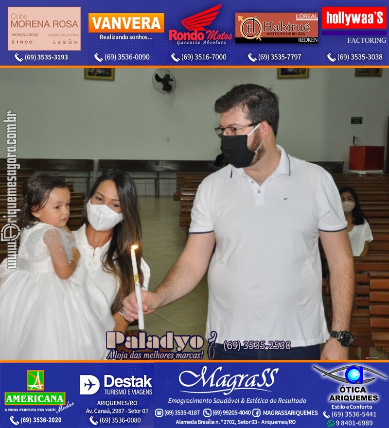 Batizado de Helena Kubotani Macedo na Paróquia São Francisco de Assis em Ariquemes