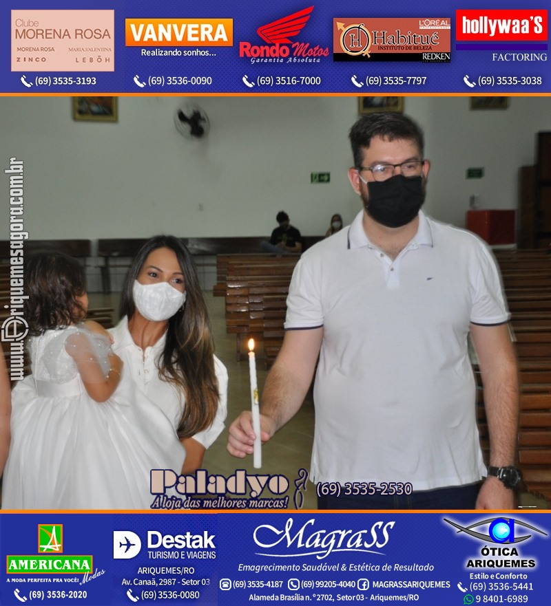 Batizado de Helena Kubotani Macedo na Paróquia São Francisco de Assis em Ariquemes