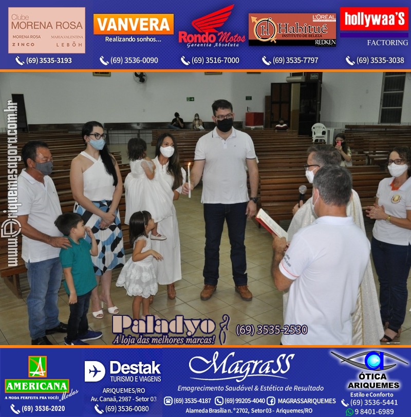 Batizado de Helena Kubotani Macedo na Paróquia São Francisco de Assis em Ariquemes
