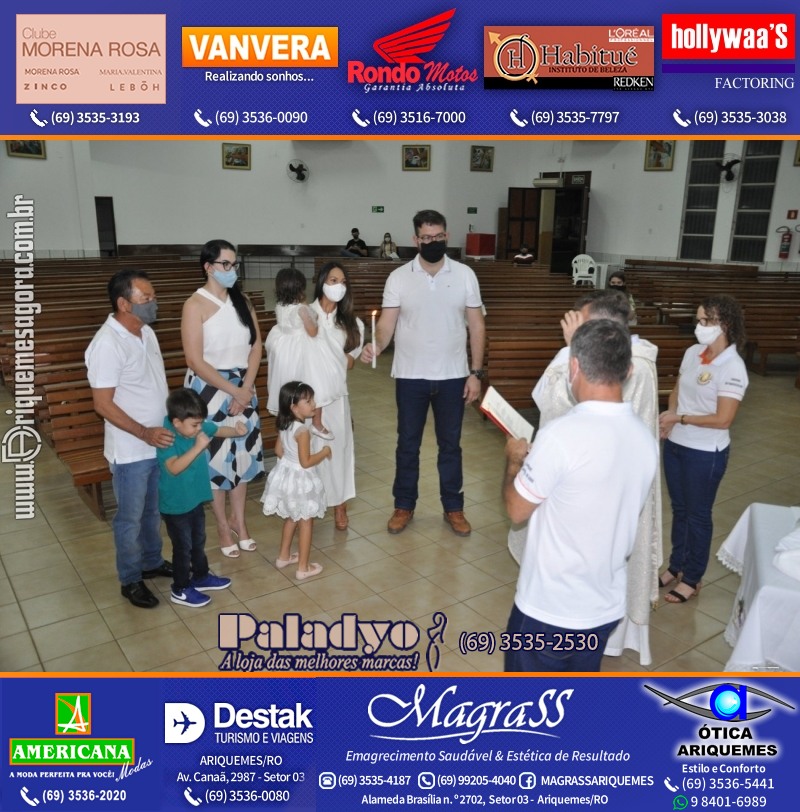 Batizado de Helena Kubotani Macedo na Paróquia São Francisco de Assis em Ariquemes