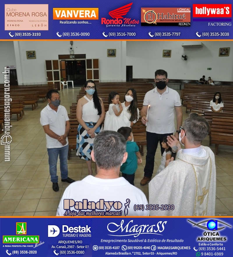 Batizado de Helena Kubotani Macedo na Paróquia São Francisco de Assis em Ariquemes