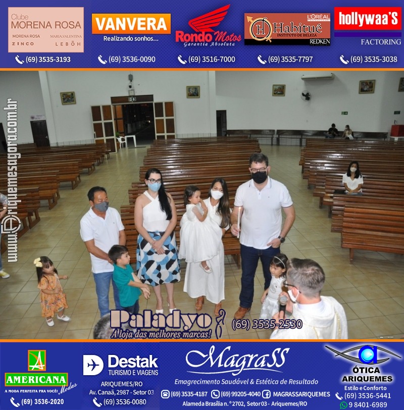 Batizado de Helena Kubotani Macedo na Paróquia São Francisco de Assis em Ariquemes