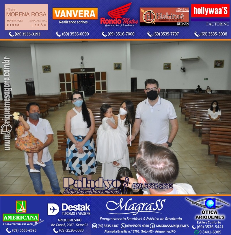 Batizado de Helena Kubotani Macedo na Paróquia São Francisco de Assis em Ariquemes