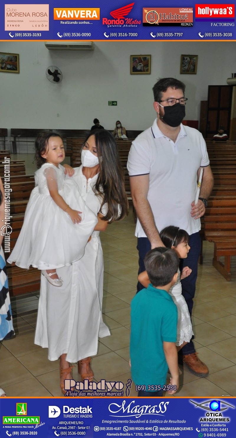 Batizado de Helena Kubotani Macedo na Paróquia São Francisco de Assis em Ariquemes