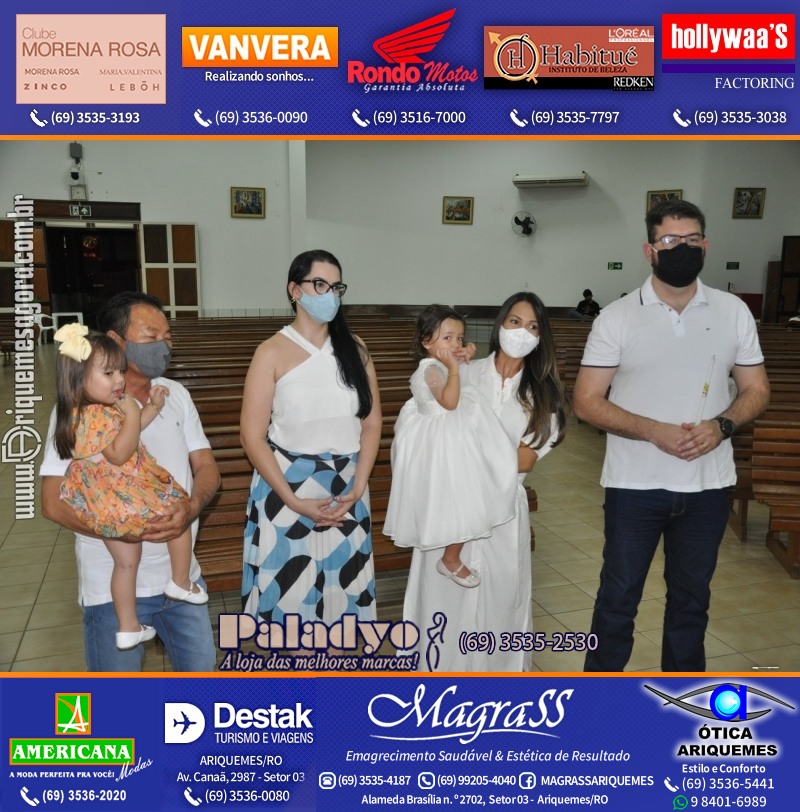 Batizado de Helena Kubotani Macedo na Paróquia São Francisco de Assis em Ariquemes