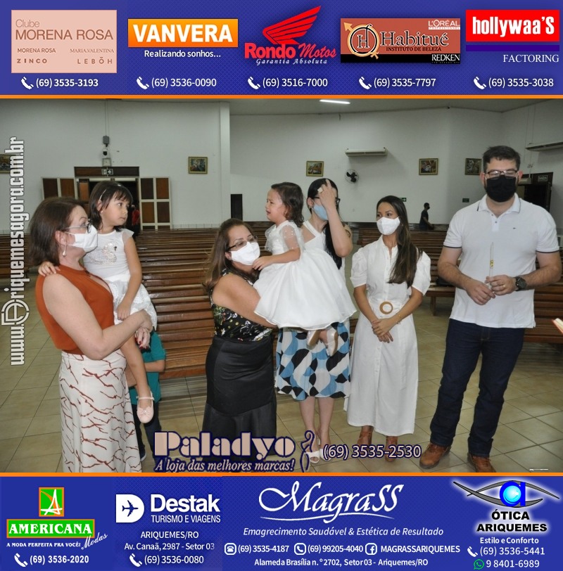 Batizado de Helena Kubotani Macedo na Paróquia São Francisco de Assis em Ariquemes