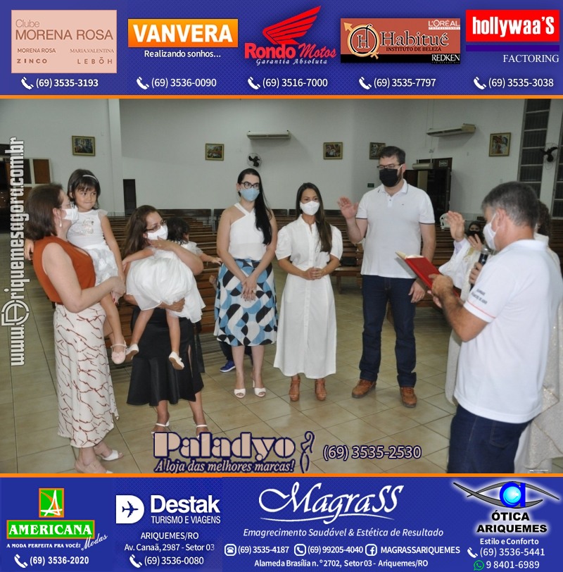 Batizado de Helena Kubotani Macedo na Paróquia São Francisco de Assis em Ariquemes