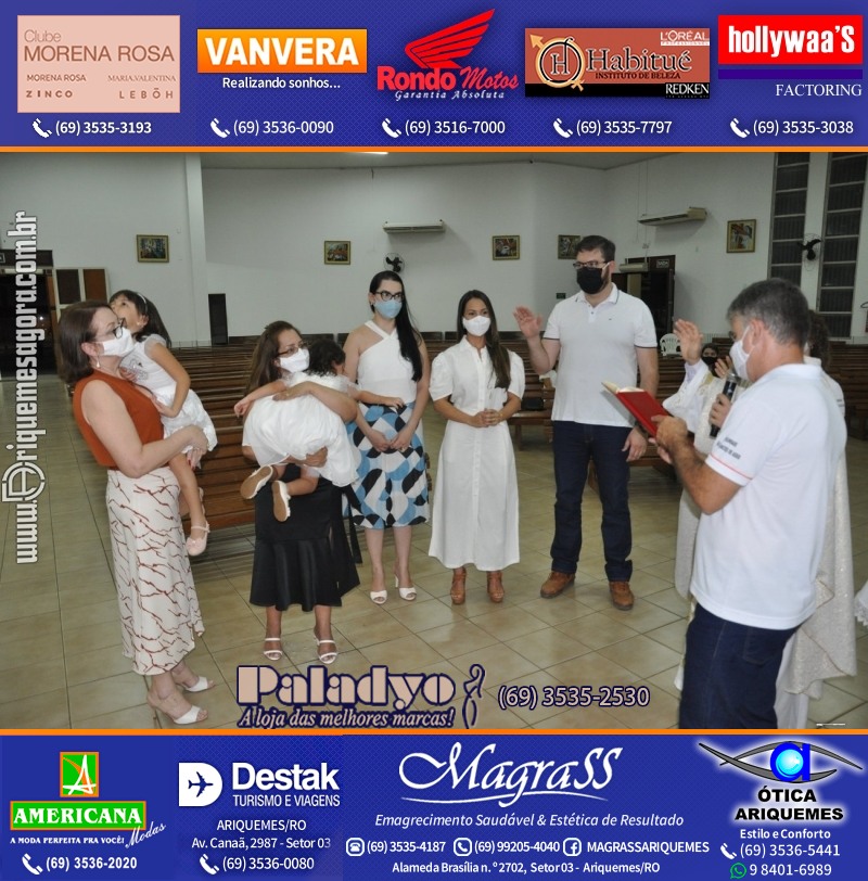 Batizado de Helena Kubotani Macedo na Paróquia São Francisco de Assis em Ariquemes