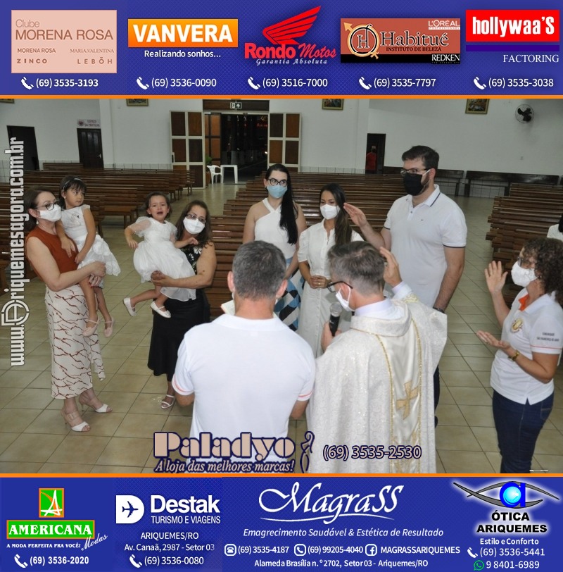 Batizado de Helena Kubotani Macedo na Paróquia São Francisco de Assis em Ariquemes
