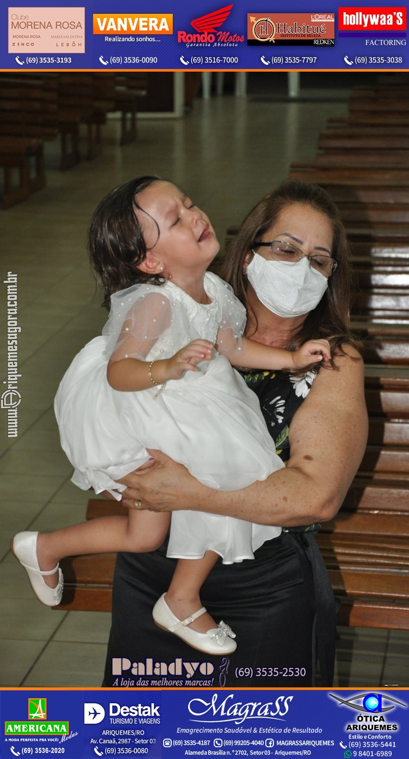 Batizado de Helena Kubotani Macedo na Paróquia São Francisco de Assis em Ariquemes