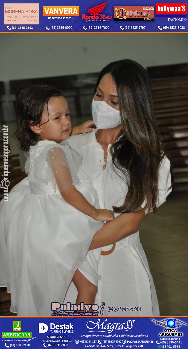Batizado de Helena Kubotani Macedo na Paróquia São Francisco de Assis em Ariquemes