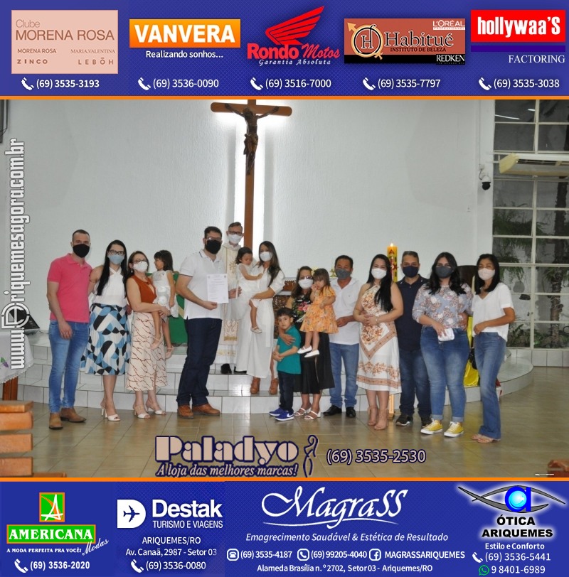 Batizado de Helena Kubotani Macedo na Paróquia São Francisco de Assis em Ariquemes
