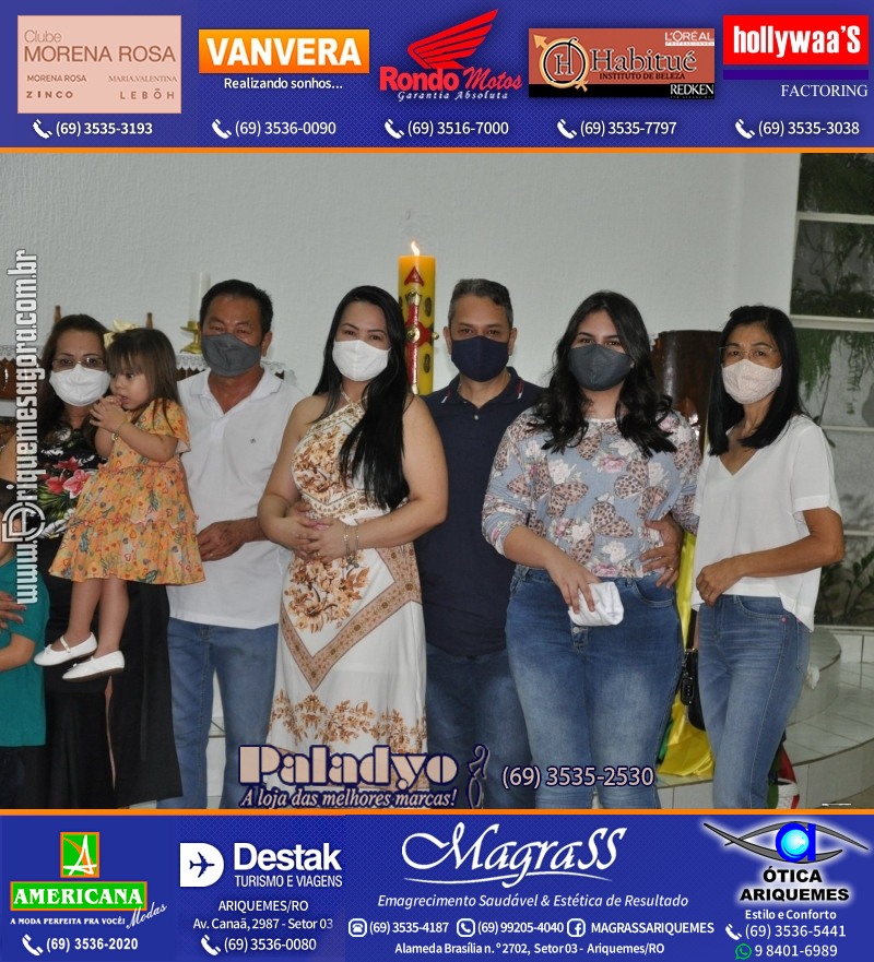 Batizado de Helena Kubotani Macedo na Paróquia São Francisco de Assis em Ariquemes