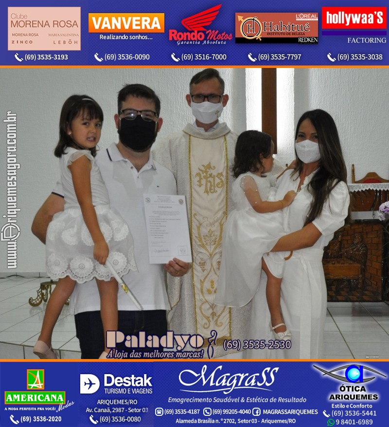Batizado de Helena Kubotani Macedo na Paróquia São Francisco de Assis em Ariquemes