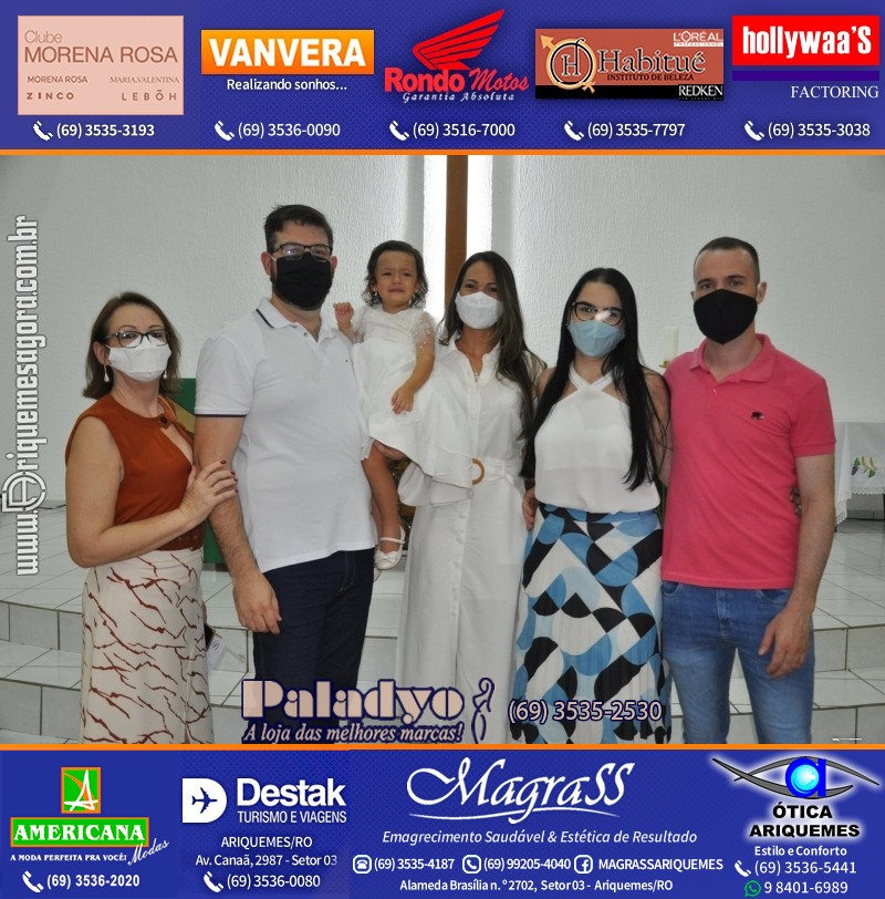 Batizado de Helena Kubotani Macedo na Paróquia São Francisco de Assis em Ariquemes