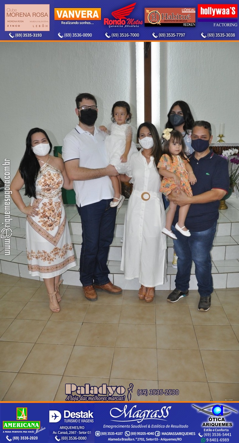 Batizado de Helena Kubotani Macedo na Paróquia São Francisco de Assis em Ariquemes