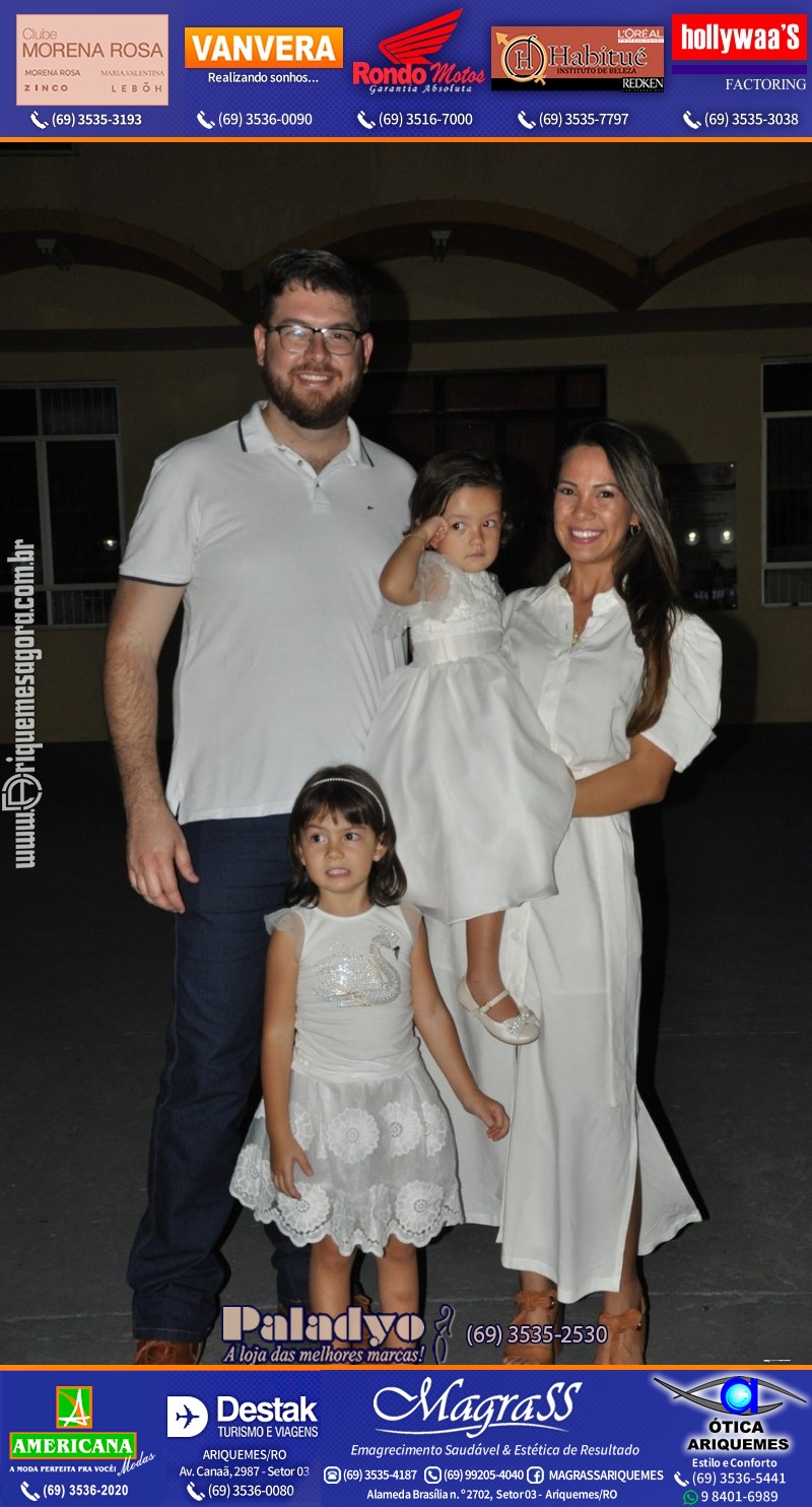 Batizado de Helena Kubotani Macedo na Paróquia São Francisco de Assis em Ariquemes