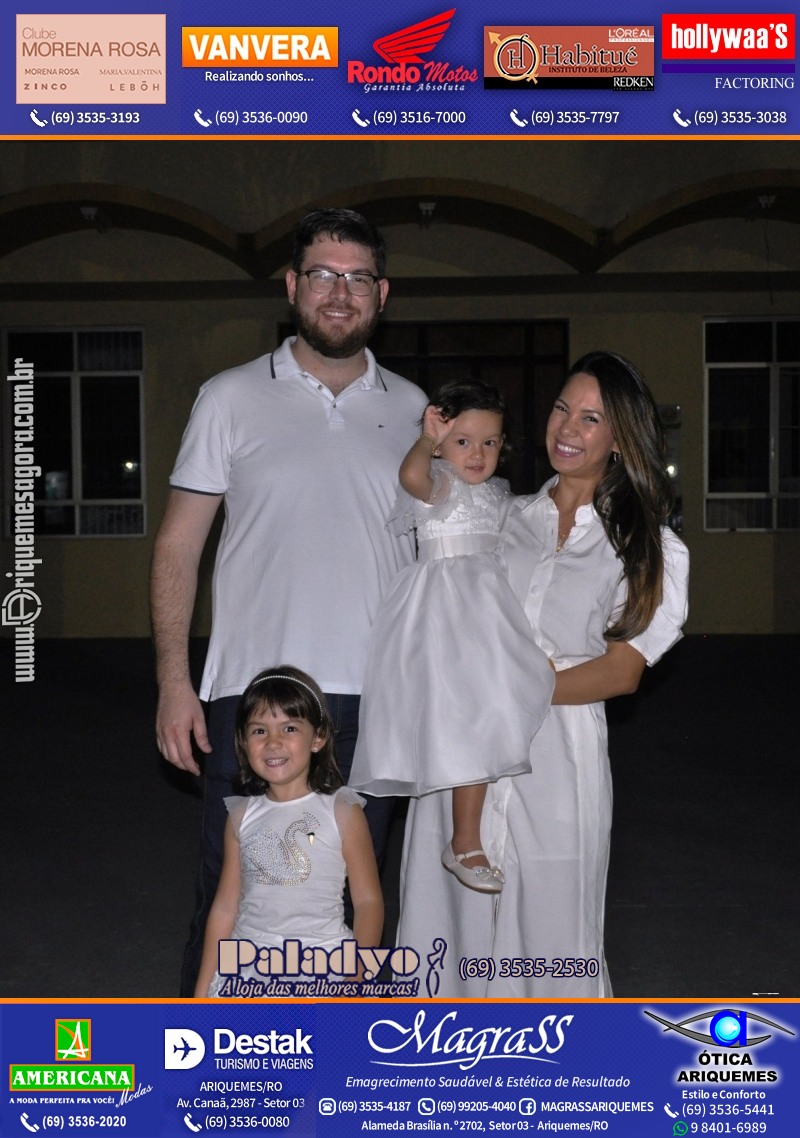 Batizado de Helena Kubotani Macedo na Paróquia São Francisco de Assis em Ariquemes