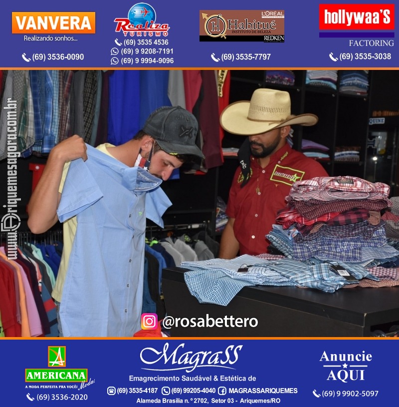 Reinauguração LD STORE “A LOJA DO SERTANEJO ARROJADO” Alameda Piquiá - 1715 – Setor 01 ao lado da Donna Donna