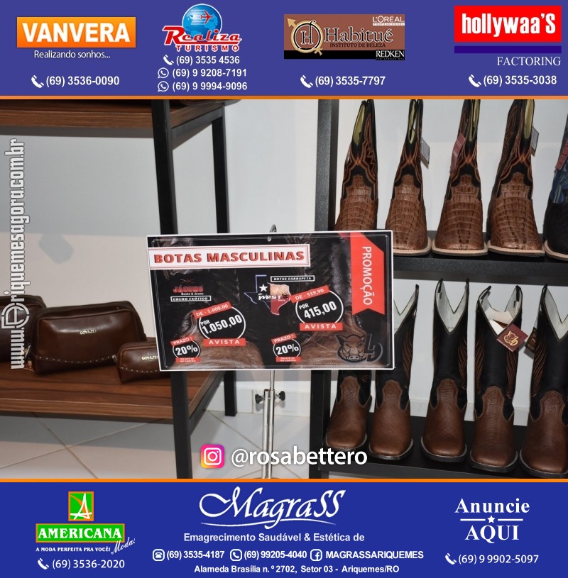 Reinauguração LD STORE “A LOJA DO SERTANEJO ARROJADO” Alameda Piquiá - 1715 – Setor 01 ao lado da Donna Donna