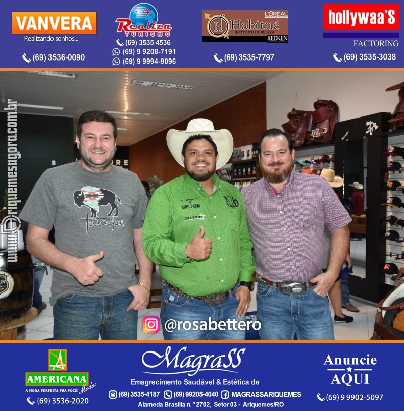 Reinauguração LD STORE “A LOJA DO SERTANEJO ARROJADO” Alameda Piquiá - 1715 – Setor 01 ao lado da Donna Donna