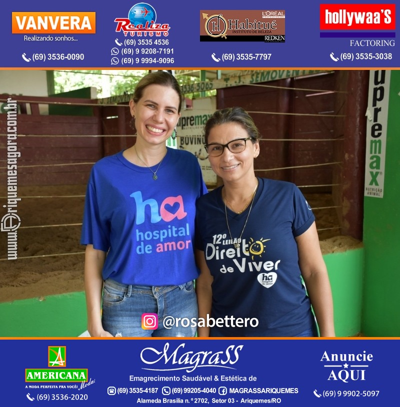 12º Leilão Direito de Viver em Ariquemes em Prol Hospital do amor de Rondônia